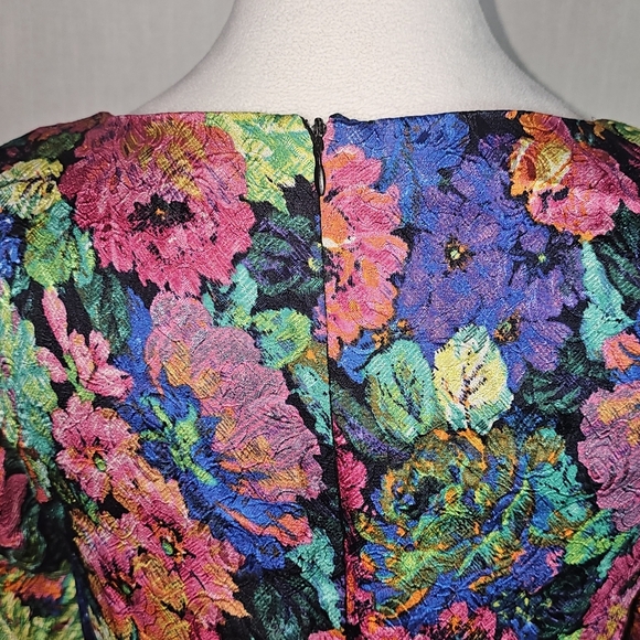 Anthropologie HD In Paris Multicolor Floral Shift Dress Women XXS Front Pockets - Picture 9 of 15